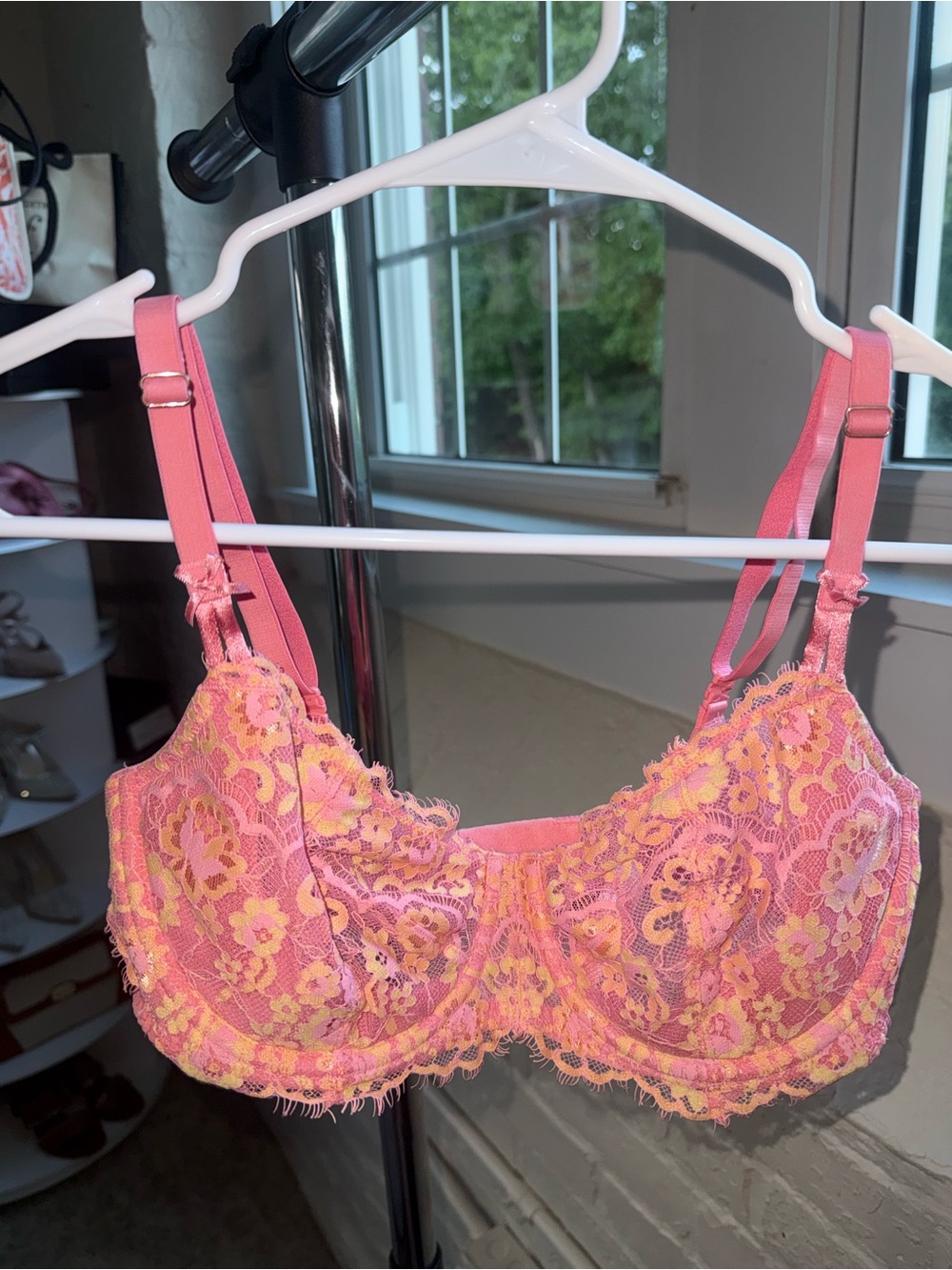 Orange and yellow Lace Underwire Bra - Victoria Secret
